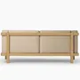 Sofas - LIFT -  2 Seats Sofa in Solid Oak Wood and Fabric Seat - MOR