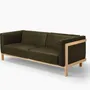Sofas - LIFT - 3 Seats Sofa in Solid Ash Wood and Leather Seat - MOR