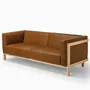 Sofas - LIFT - 3 Seats Sofa in Solid Ash Wood and Leather Seat - MOR