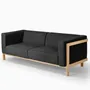 Sofas - LIFT - 3 Seats Sofa in Solid Ash Wood and Fabric Seat - MOR