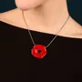 Jewelry - PRETTY POPPY NECKLACE IN SILVER AND RED - TARATATA BIJOUX
