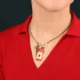 Bijoux - COLLIER PEPIN COULEUR BRONZE ROUGE - TARATATA BIJOUX
