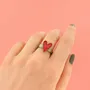 Bijoux - BAGUE SWEET HOME COULEUR BRONZE ROUGE - TARATATA BIJOUX
