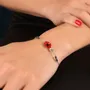 Jewelry - Pretty poppy bracelet in silver and red - TARATATA BIJOUX