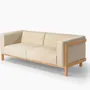 Sofas - LIFT - 3 Seats Sofa in Solid Oak Wood and Fabric Seat - MOR