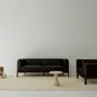 Sofas - LIFT - 3 Seats Sofa in Solid Walnut Wood and Leather Seat - MOR