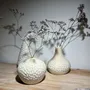 Vases - Lot de 3 soliflores en grès blanc émaillé - LES POTERIES DE SWANE