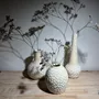 Vases - Lot de 3 soliflores en grès blanc émaillé - LES POTERIES DE SWANE