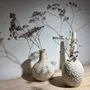 Vases - Lot de 3 soliflores en grès blanc émaillé - LES POTERIES DE SWANE