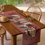 Linge de table textile - Chaekgeori Table Runner(Burgundy) - BON`EE(LIVING ART BRAND)