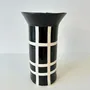 Vases - Vase noir et blanc - FANNY LAUGIER PORCELAINE