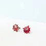 Jewelry - Red Poinsettia Christmas Stud Earrings - Holiday Flower Jewelry - Secret Santa Bestie Gift - PINTONIK