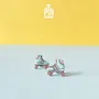Jewelry - Statement 90s Funky Stud Earrings - Retro Roller Skates Derby Gift for 40th Birthday, Teenage Girls, Best Friend - PINTONIK