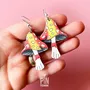 Bijoux - Boucles d'oreilles pendantes Neon Mushroom - PINTONIK
