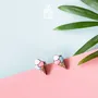 Jewelry - Ice Cream Stud Earrings - Wooden Summer Food Jewelry - PINTONIK