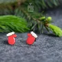 Jewelry - Santa Gloves Funky Earrings - Funny Christmas Stocking Stuffer - PINTONIK