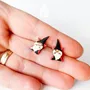 Bijoux - Boucles d'oreilles gnome vampire Dracula - Bijoux gothiques pour Halloween - PINTONIK