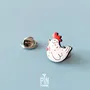 Jewelry - Funny Chicken Pin - Wooden Brooch - Bird Lover Gift - PINTONIK