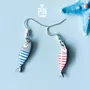 Jewelry - Sardine earrings - Fun Fisherman Summer Jewery with Sterling Silver - PINTONIK
