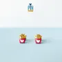 Jewelry - French Fries Earrings - Fun Foodie Gift - Chips Food Jewelry - Snack Studs - PINTONIK