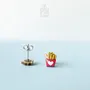 Jewelry - French Fries Earrings - Fun Foodie Gift - Chips Food Jewelry - Snack Studs - PINTONIK