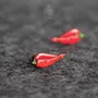 Bijoux - Boucles d'oreilles piments - Boucles d'oreilles gourmandes originales - Cadeau amusant pour un anniversaire ou la Saint-Valentin - Bijoux piment rouge - PINTONIK