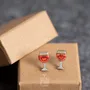 Jewelry - Kawaii Wine Stud Earrings - Quirky Gifts for New Mom or 21st Birthday - Funky Earrings - PINTONIK