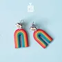 Jewelry - Rainbow Earrings with Daisy Flower - Fun Summer Jewelry - PINTONIK