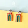 Jewelry - Rainbow Earrings with Daisy Flower - Fun Summer Jewelry - PINTONIK