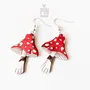 Bijoux - Boucles d'oreilles Champignons Magiques - Bijoux en Bois Style Automne Cottage - Cadeau de Noël Original - PINTONIK