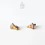 Jewelry - Pizza Stud Earrings - Miniature Food Earrings - Funny Pizza Foodie Gifts - PINTONIK