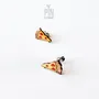 Jewelry - Pizza Stud Earrings - Miniature Food Earrings - Funny Pizza Foodie Gifts - PINTONIK