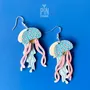 Bijoux - Boucles d'oreilles méduses colorées - Bijoux pour une fête sur la plage - PINTONIK