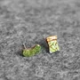 Bijoux - Boucles d'oreilles cornichons dépareillées - Petites puces d'oreilles - Cadeaux originaux pour colocataire ou adolescente - PINTONIK