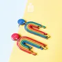 Jewelry - Fun Rainbow Earrings - Mismatched Gay Pride Earrings - Colorful Summer Jewelry - PINTONIK