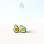 Jewelry - Avocado Vegetable Earrings - Tiny Stud Earrings - Miniature Food Jewelry - Funny Foodie Gift - PINTONIK