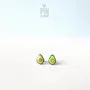 Jewelry - Avocado Vegetable Earrings - Tiny Stud Earrings - Miniature Food Jewelry - Funny Foodie Gift - PINTONIK