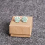 Bijoux - Boucles d'oreilles coquillage - Bijoux sirène bohème - Boucles d'oreilles turquoise originales - Style cowgirl côtière - PINTONIK