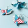 Jewelry - Blue Whale Earrings - Fun Sailor Outfit - Marine Jewellery - Wooden Beach Jewelry - PINTONIK