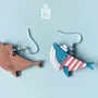 Jewelry - Blue Whale Earrings - Fun Sailor Outfit - Marine Jewellery - Wooden Beach Jewelry - PINTONIK