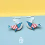 Jewelry - Blue Whale Earrings - Fun Sailor Outfit - Marine Jewellery - Wooden Beach Jewelry - PINTONIK