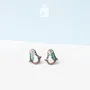 Bijoux - Boucles d'oreilles pingouin - Boucles d'oreilles animaux en bois avec écharpe d'hiver - PINTONIK