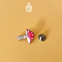 Bijoux - Broche champignon rouge Amanita Muscaria - Broche en bois fantaisie forêt - Accessoire féerique Amanite tue-mouches - PINTONIK