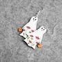 Jewelry - Floral Ghost Earrings - Sterling Silver Halloween Pumpkin Jewelry - PINTONIK