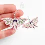 Bijoux - Boucles d'oreilles papillon lune fantaisistes - Bijoux ailes de papillon bohèmes - Cadeau de Noël ou échange de cadeaux champêtres - PINTONIK