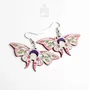 Bijoux - Boucles d'oreilles papillon lune fantaisistes - Bijoux ailes de papillon bohèmes - Cadeau de Noël ou échange de cadeaux champêtres - PINTONIK