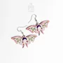 Bijoux - Boucles d'oreilles papillon lune fantaisistes - Bijoux ailes de papillon bohèmes - Cadeau de Noël ou échange de cadeaux champêtres - PINTONIK