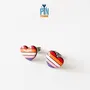Jewelry - Lesbian Pride Earrings - Rainbow Heart Studs - PINTONIK