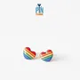 Bijoux - Boucles d'oreilles cœur drapeau arc-en-ciel - Bijoux LGBT - PINTONIK