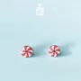 Jewelry - Peppermint Candy Cane Stud Earrings - Funny Secret Santa or Christmas Gift - PINTONIK